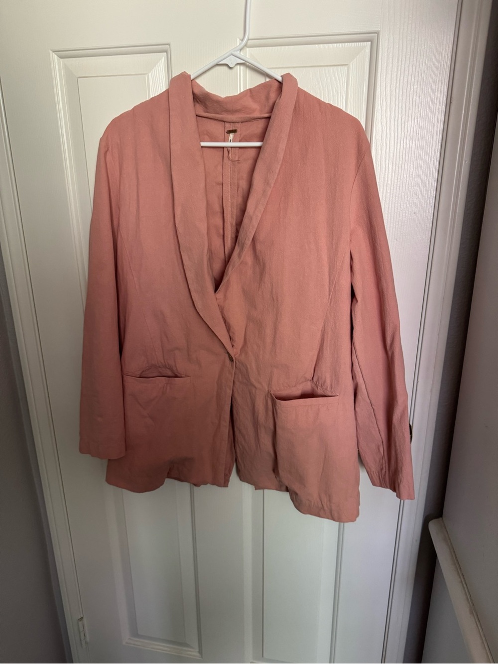 Free People Dusty Rose Open-Front Blazer
